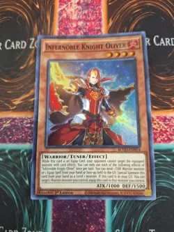 Yugioh Infernoble Knight Oliver ROTD-EN014 Super Rare 1st Edition Near Mint - Image 1