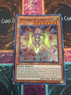 Yugioh Phosphorage the Elemental Lord FLOD-EN026 Super Rare 1st Edition NM - Image 1