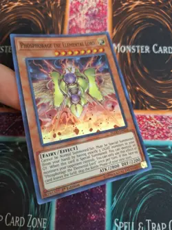Yugioh Phosphorage the Elemental Lord FLOD-EN026 Super Rare 1st Edition NM - Image 2
