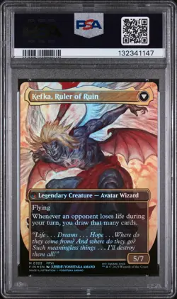 MTG FINAL FANTASY FOIL #0322 KEFKA, COURT MAGE/KEFKA, RULER OF RUIN PSA 9 - Image 2