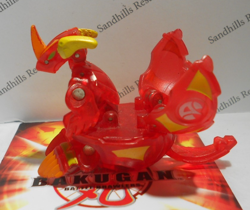 Bakugan Helix Dragonoid Red Pyrus Translucent Gundalian Invaders 720G - no DNA - Image 1