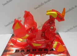 Bakugan Helix Dragonoid Red Pyrus Translucent Gundalian Invaders 720G - no DNA - Image 2