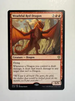 Wrathful Red Dragon 207 MTG Commander Legends: Battle for Baldur's Gate - Image 1