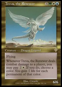 MTG Treva, the Renewer, Invasion, Damaged, English - Image 1