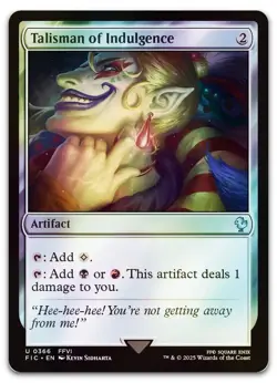 Talisman of Indulgence (Surge Foil) #366 (NM) Final Fantasy FIC Magic MTG - Image 1