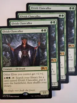Magic The Gathering - 4x Elvish Clancaller (MTG) M19 - NM - Image 1
