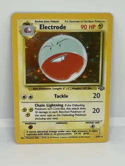 Pokemon TCG Electrode Jungle 2/64 Holo Unlimited Rare Card WOTC NM SUPER CLEAN. - Image 1