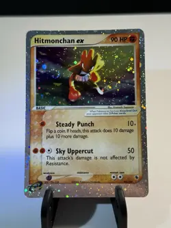 Hitmonchan EX SWIRL Pokemon Ruby and Sapphire 98/109 Holo MP - Image 1