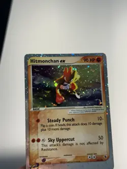 Hitmonchan EX SWIRL Pokemon Ruby and Sapphire 98/109 Holo MP - Image 3