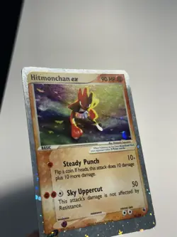 Hitmonchan EX SWIRL Pokemon Ruby and Sapphire 98/109 Holo MP - Image 4