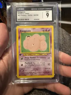 2002 Pokemon Neo Destiny Exeggcute 1st Edition #64 CGC 9 - Image 1