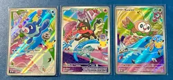 Pokemon First Partner Illustration Collection Series 1 Alola Starters Set - Image 1