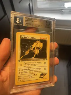First Edition Rocket's Zapdos Holo Gym Challenge 15/132 Pokemon TCG SWIRL - Image 1