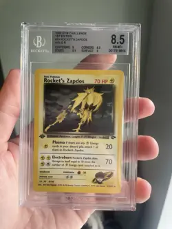 First Edition Rocket's Zapdos Holo Gym Challenge 15/132 Pokemon TCG SWIRL - Image 2