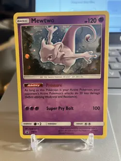 2016-19 Pokemon SM Black Star Promos Mewtwo - | SM77 | Holo | LP - Image 1