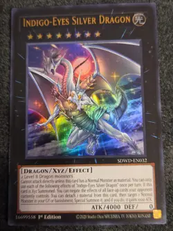 Yugioh Indigo-Eyes Silver Dragon SDWD-EN032 Ultra Rare 1st Ed Near Mint - Image 1