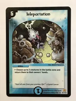 Teleportation Duel Masters DM01 Rare card TCG CCG - Image 1