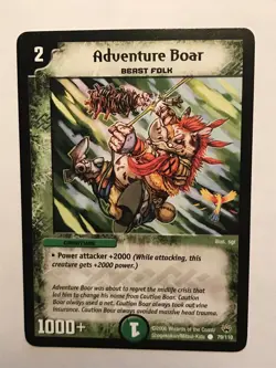 Adventure Boar Duel Masters DM10 Common card TCG CCG - Image 1
