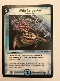Wily Carpenter Duel Masters DM12 Common card TCG CCG - Image 1