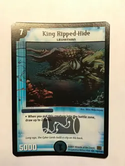 King Ripped-Hide Duel Masters DM01 Very Rare card FOIL TCG CCG - Image 1