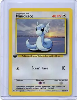 Carte Pokemon - Minidraco - 26/102 - Set De Base Edition 1 - 1999 (FR) - Image 1