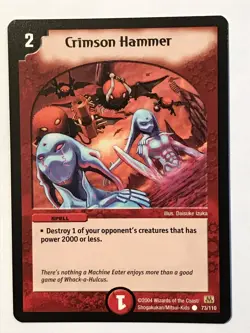 Crimson Hammer Duel Masters DM01 Common card TCG CCG - Image 1