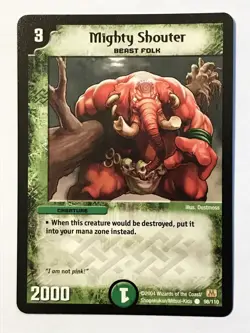 Mighty Shouter Duel Masters DM01 Common card TCG CCG - Image 1