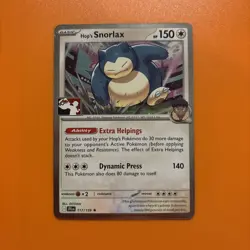 Pokemon TCG Hop's Snorlax Holo Rare Card 117/159 Journey Together Prize Pack - Image 1