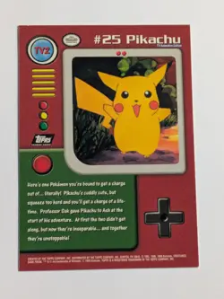 TV2 # 25 Pikachu Non Holo TOPPS TV Animation Edition POKEMON Card - Image 2