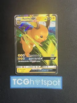 Raichu GX 20/68 Ultra Rare Full Art Holo Pokemon TCG Card Hidden Fates NM - M - Image 1