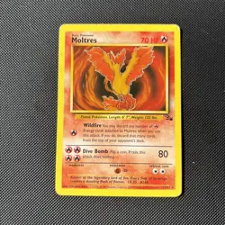Pokemon Card Fossil Set Moltres 27/62 WOTC - Image 1