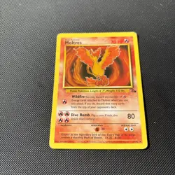 Pokemon Card Fossil Set Moltres 27/62 WOTC - Image 3