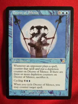 Magic the Gathering | Decree Of Silence | #32/143 Scourge Blue Foil Rare 2003 NM - Image 1