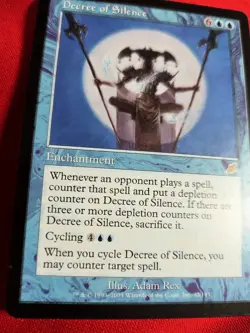 Magic the Gathering | Decree Of Silence | #32/143 Scourge Blue Foil Rare 2003 NM - Image 3