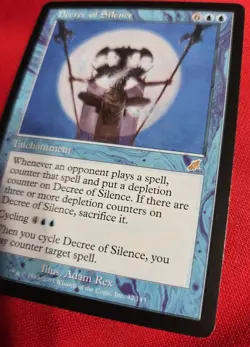 Magic the Gathering | Decree Of Silence | #32/143 Scourge Blue Foil Rare 2003 NM - Image 4