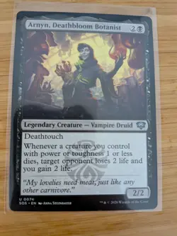 MTG Arnyn, Deathbloom Botanist 0074 Secrets of Strixhaven M/NM Free UK P&P - Image 1