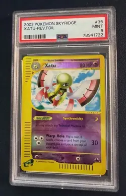 Pokemon Skyridge Reverse Foil #35/144 "Xatu" card PSA 9 - Image 1