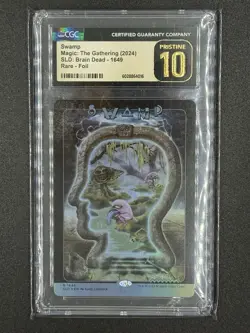 Magic The Gathering Secret Lair Foil Brain Dead Swamp Foil Land CGC 10 Pristine - Image 2