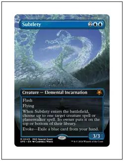 1x Subtlety, Borderless Art Special Guest Modern Horizons 3, Magic MTG NM - Image 1