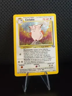 Clefable 1/64 HOLO RARE NM Original Jungle Set Pokemon Card 1999 TCG WOTC - Image 1