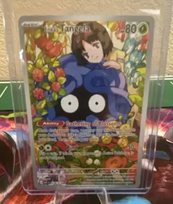 Pokemon Erika's Tangela 218/217SV—151 Illustration Rare Holo Basic 80HP EN - Image 1