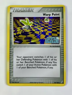 Warp Point 2006 Pokemon EX Crystal Guardians Reverse Holo #84/100 * Light Play - Image 1