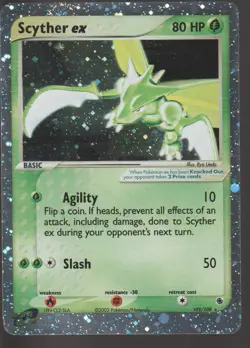 VTG 2003 Pokemon Ruby & Sapphire Scyther ex 102/109 Ultra Rare LP - Image 1