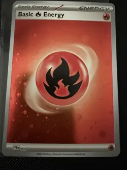 Pokemon 151 Fire Energy Variant 002 HD Swirl Galaxy Cosmos Holo Foil - Image 1