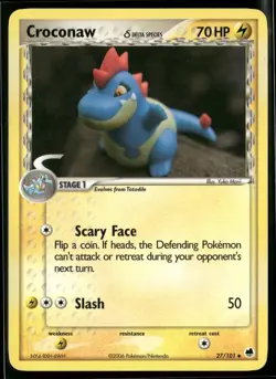 CROCONAW Δ 27/101 UC LP DRAGON FRONTIERS POKEMON - Image 2