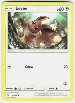Eevee - 49/68 (Mewtwo Stamped) 049/068 Promo Battle Academy Pokemon Near Mint - Image 2