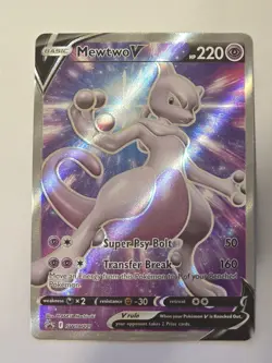 Pokemon TCG Mewtwo V SWSH229 Black Star Promo 🔥 SWSH NM Full Art Pokemon Card - Image 1
