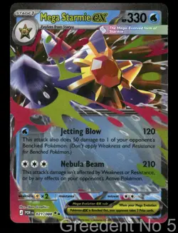 Mega Starmie ex 021/088 Double Rare Perfect Order Pokemon Near Mint - Image 1