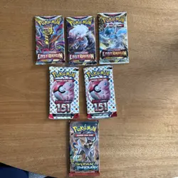 Lot Of Pokemon Packs. 6 Packs, Including 151, Lost Origin, XY Break - Image 1