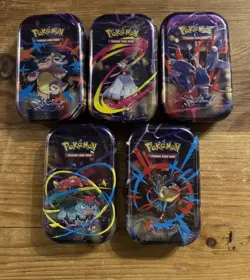 Pokemon TCG Mega Evolution Complete Set of Mini Tins 5x New & Sealed Pokemon - Image 1